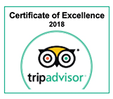 Certificate of Excellence 2018. trip advisor
